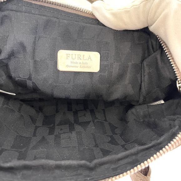 FURLA Silver Leather Mini Satchel Handbag - Picture 7 of 7